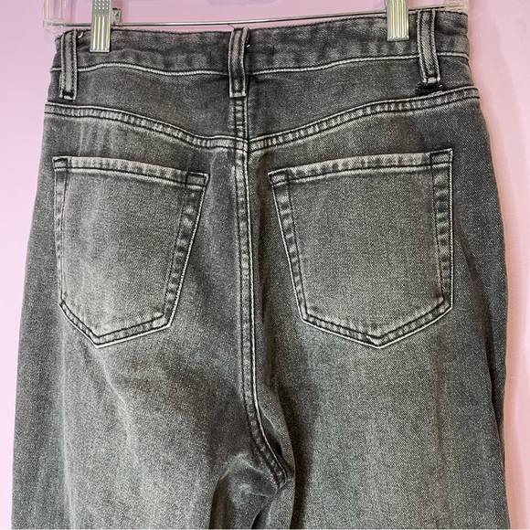 PacSun 90s Boyfriend Black Distressed Denim Straight Leg Jean Pants Size 28 - Picture 9 of 13